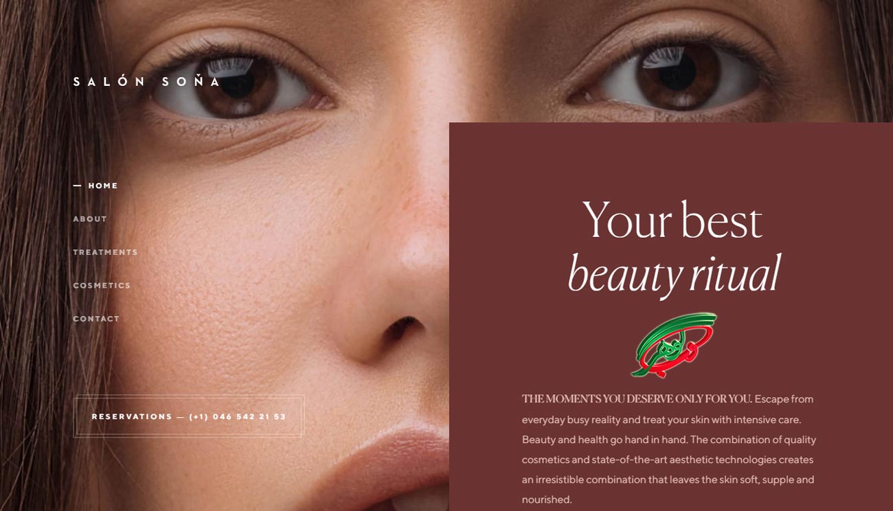 طراحی سایت سالن زیبایی خلاقانه