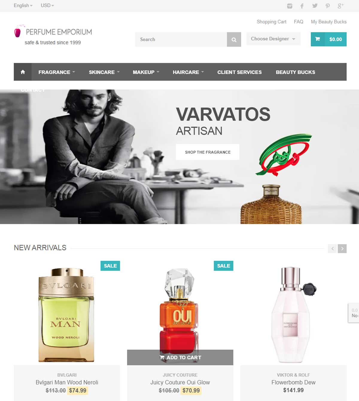 تاپ ترین طراحی سایت فروشگاه عطر و ادکلن