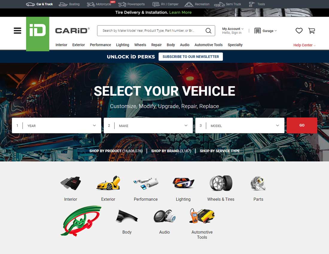 طراحی سایت لوازم یدکی برای فروش قطعات خودرو
