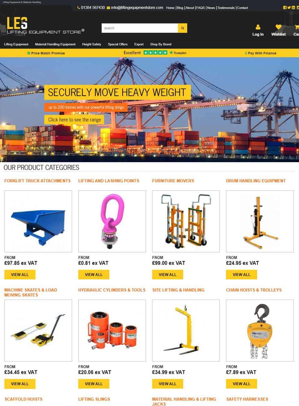 طراحی سایت فروشگاه جرثقیل